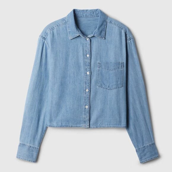 Gap Cropped Denim Shirt NWT - Picture 7 of 7